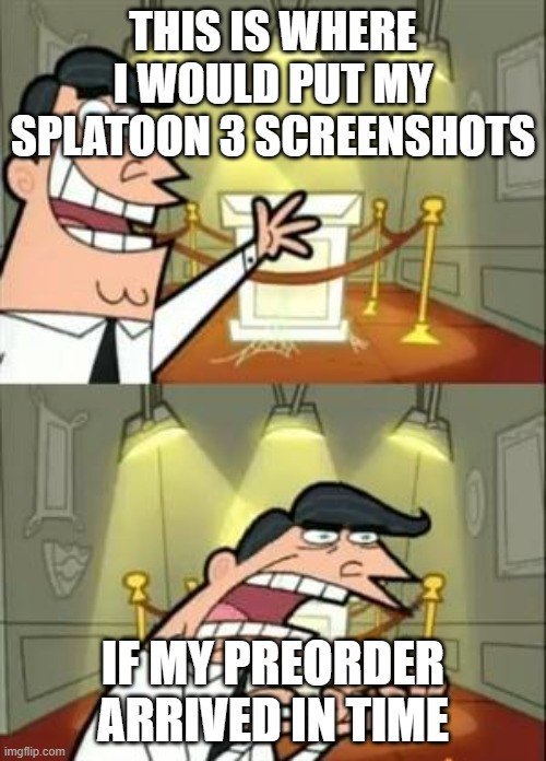 wimmi01's tweet photo. Everybody and their mother is posting Splatoon 3 content, and then there's me 😥 https://t.co/hr3rB2xiXZ