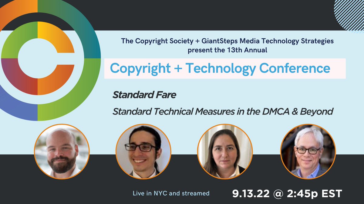 Copyright Society (@copyrightsoc) on Twitter photo #CT2022 Session Alert "Standard Fare" Join us 9/13 at Copyright+Technology. Register at ow.ly/b3bj50KFwOl. #CopyrightAndTech #CopyrightLaw <a href="/FordhamIPLJ/">Fordham IPLJ</a> <a href="/abalsd/">ABA for Law Students</a> <a href="/copyrightandtec/">Bill Rosenblatt</a> <a href="/CopyrightOffice/">US Copyright Office</a> <a href="/FordhamIP/">Fordham IP Institute</a> <a href="/ABAYLD/">ABA Young Lawyers</a> <a href="/FordhamSI/">FordhamSI</a> <a href="/brooklynlaw/">Brooklyn Law School</a> #CSUANY #CopyrightSociety #CT2022 Session Alert "Standard Fare" Join us 9/13 at Copyright+Technology. Register at ow.ly/b3bj50KFwOl. #CopyrightAndTech #CopyrightLaw <a href="/FordhamIPLJ/">Fordham IPLJ</a> <a href="/abalsd/">ABA for Law Students</a> <a href="/copyrightandtec/">Bill Rosenblatt</a> <a href="/CopyrightOffice/">US Copyright Office</a> <a href="/FordhamIP/">Fordham IP Institute</a> <a href="/ABAYLD/">ABA Young Lawyers</a> <a href="/FordhamSI/">FordhamSI</a> <a href="/brooklynlaw/">Brooklyn Law School</a> #CSUANY #CopyrightSociety