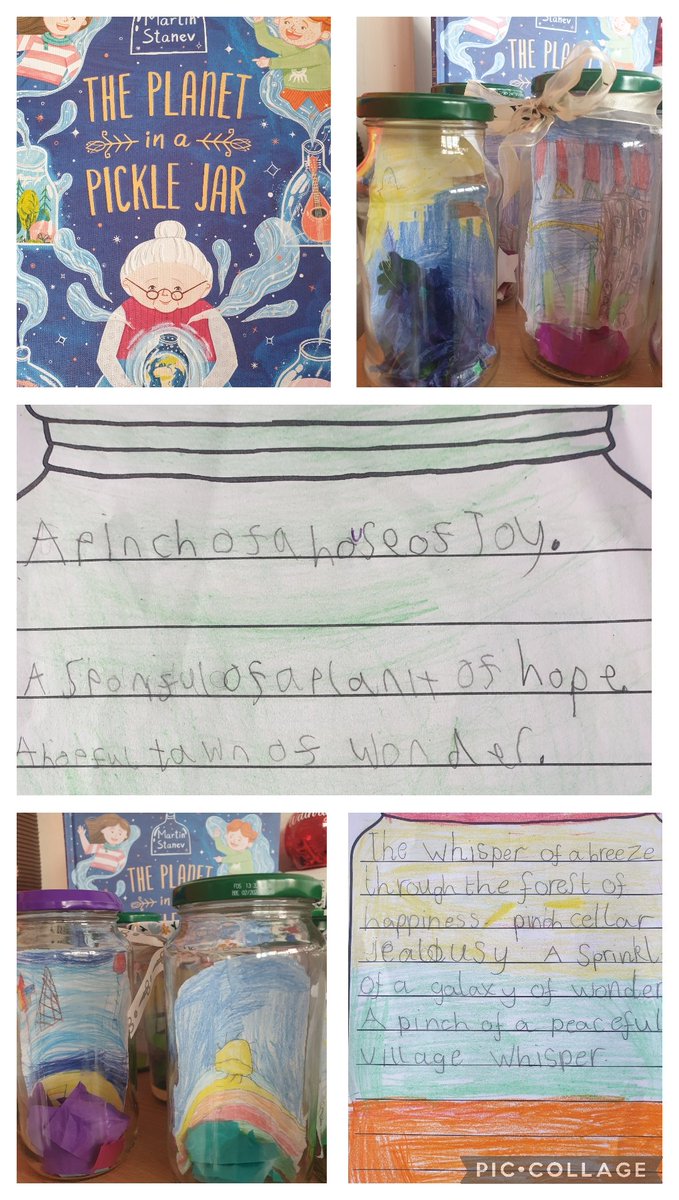 WainwrightMiss's tweet image. Loved sharing The Planet in a Pickle Jar with #Year3 @StPaulsHyde they produced beautiful written responses, as well as their own pickle jars filled with the happy memories or moments they wish to preserve. 

Thank you @Teacherglitter for the inspiration 🌠💫✨