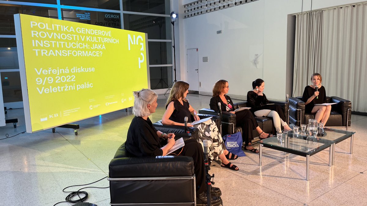 IFPrague's tweet photo. 💬 Čeští, francouzští a němečtí hosté se v @narodnigalerie zúčastnili fascinujícího dialogu na téma genderové rovnosti v politice kulturních institucí. Zvláštní poděkování patří @CaroleModi za její přítomnost. Projekt je součástí francouzsko-německého cyklu #FEM22 @GI_Tschechien https://t.co/huTl3UYWoH