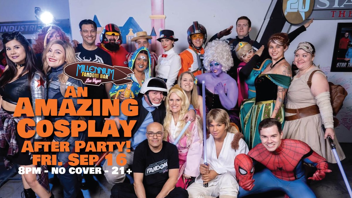 FandomBarLV's tweet photo. https://t.co/Tk2qXwiMLU #Fandom #FandomBar #FandomBarVegas #FandomCocktails #Cosplay #CosplayBar #FandomBarCosplay #VegasCosplay #LasVegas #MillenniumFandomBar #Geeks #Nerds #MFBLV #Cosplayer #comics #AmazingComicCon #ComicCon #ComicConAfterParty #AmazingCosplayAfterParty https://t.co/dLzBAzMFwE