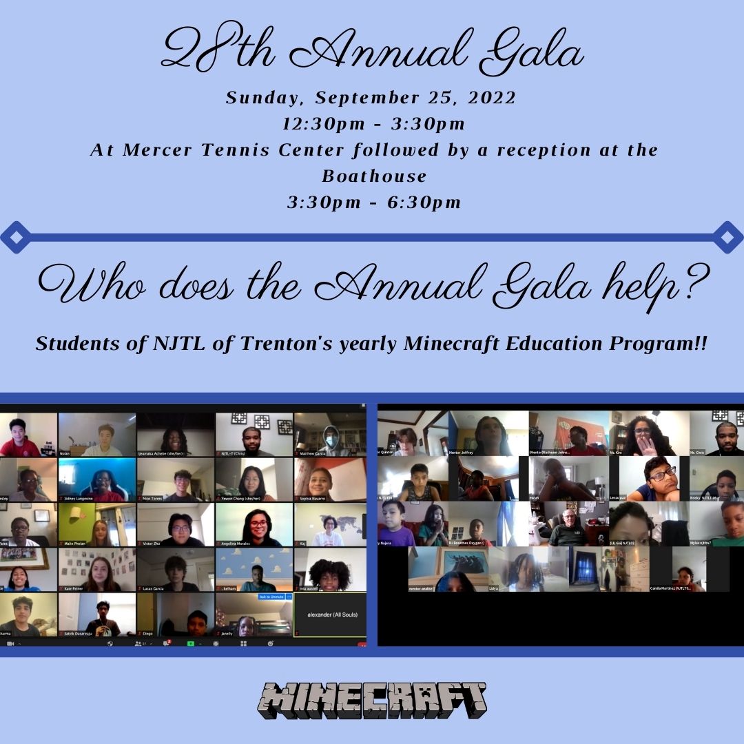 Did you know that the Annual Gala supports students each year in the Minecraft Education Program? To make a donation or purchase tickets visit njtloftrenton.org/galas

#njtlt #education #gala #ustaf #ustams