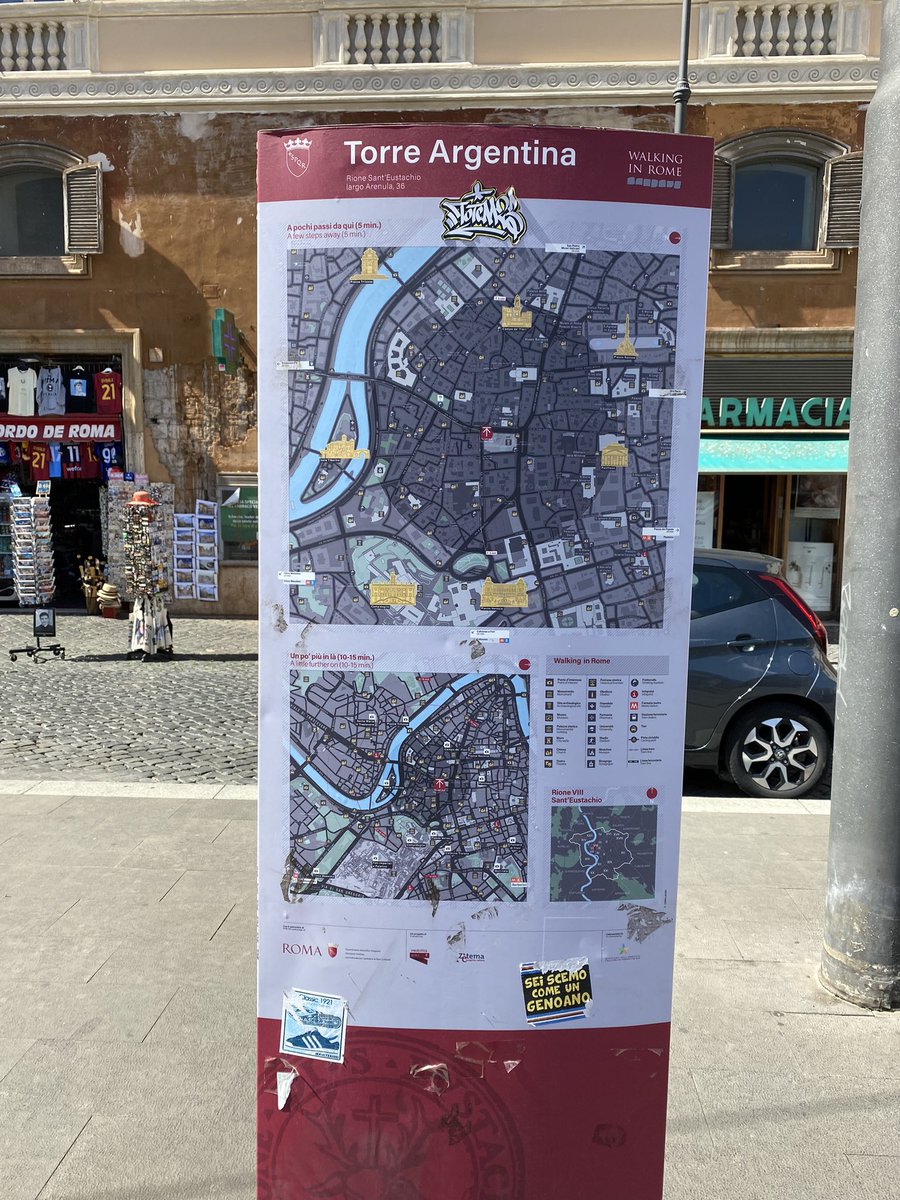 centochilometri's tweet photo. Tra adesivi e tag le mappe resistono (piu o meno) anzi pare proprio ci sia del rispetto :) @100kmStudio https://t.co/HouXdzyuYF