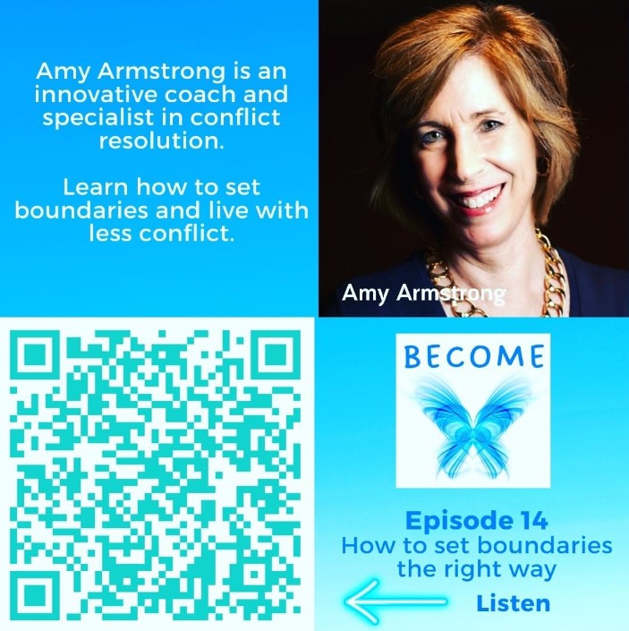 AArmstrongCoach's tweet photo. It was a pleasure to join host @SabineKvenberg for a recent episode of the Become Podcast! Our conversation focused on practical ways to set healthy boundaries in our relationships. Scan the QR code to listen to the full episode, or use this link: https://t.co/lKUsUU6SQG https://t.co/IlUo9diMZt