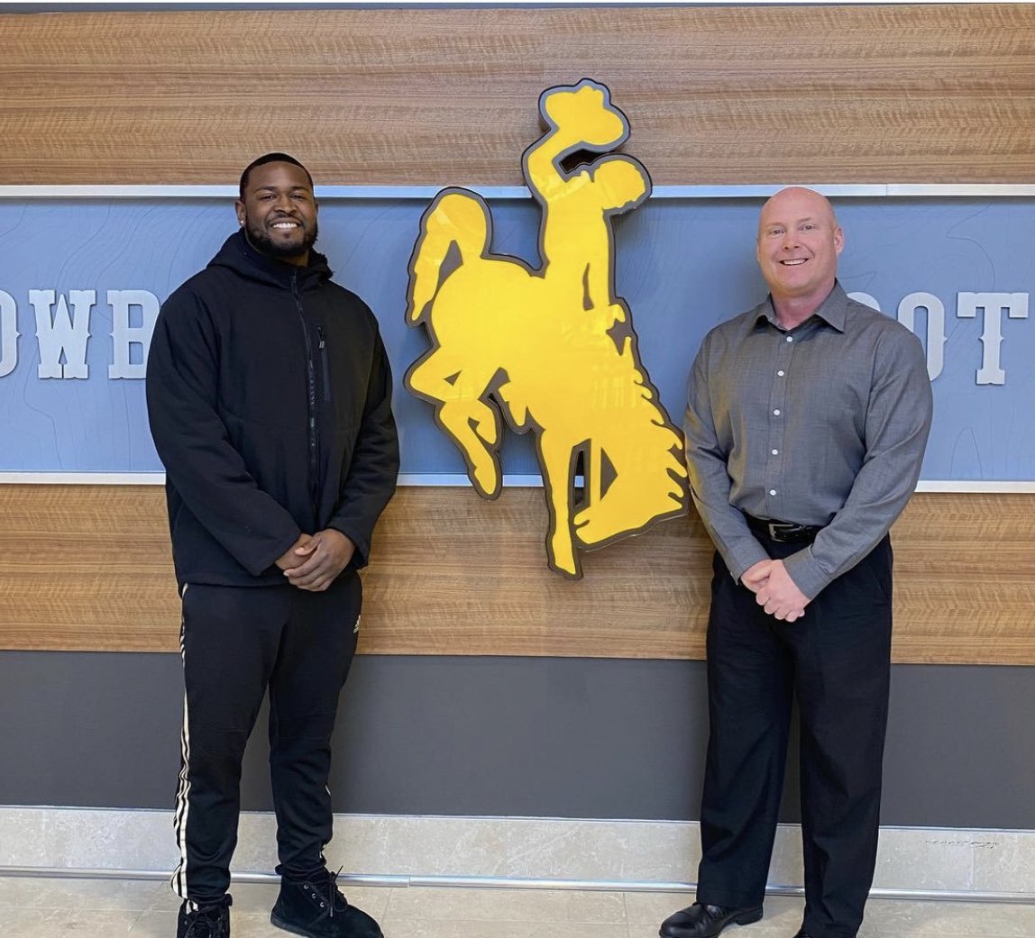 Former Razorback  and Mundy's Mill Tiger  Linebacker Jonathan Celestin now a  LB Grad Assistant Coach at Univ. of Wyoming.