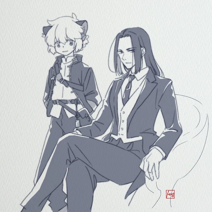 描かずにはいられなかったアークナイツ+羅小黒戦記コラボ&師父のあの衣装 