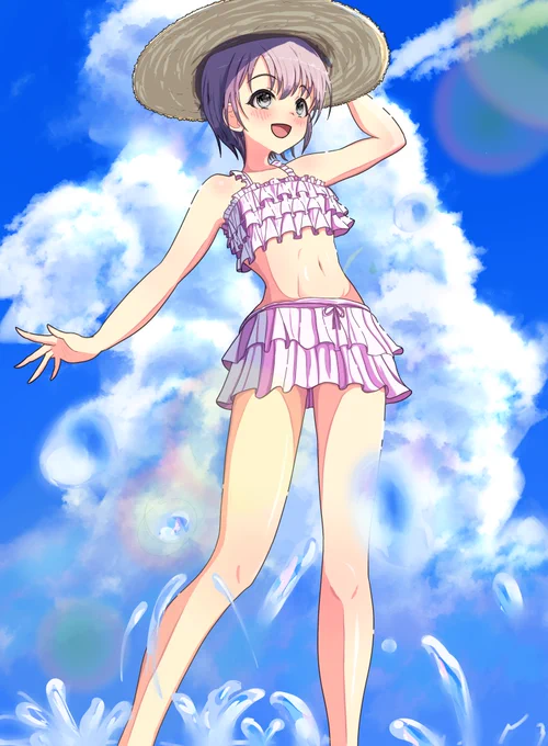 ウオオオオオオ!!!夏はまだ終わらねええええ!!な乙倉ちゃん描けたから見てくれえええ!

#乙倉悠貴 