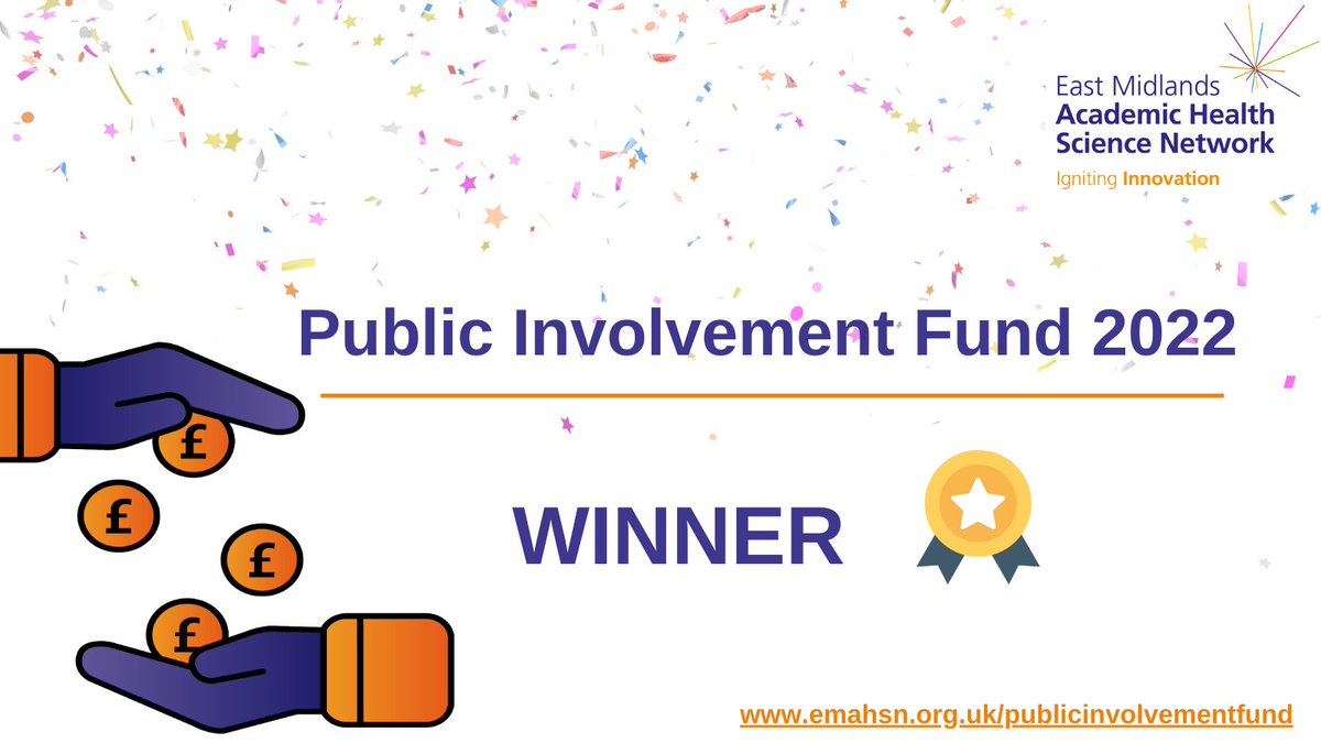 IMPACT East Midlands (@impactteamem) on Twitter photo We’re a proud winner of the <a href="/EM_AHSN/">Health Innovation East Midlands</a> Public Involvement Fund! We have been awarded £2,000 to support our public involvement work. Find out more about our win and how this funding will support us here: emahsn.org.uk/publicinvolvem… We’re a proud winner of the <a href="/EM_AHSN/">Health Innovation East Midlands</a> Public Involvement Fund! We have been awarded £2,000 to support our public involvement work. Find out more about our win and how this funding will support us here: emahsn.org.uk/publicinvolvem…