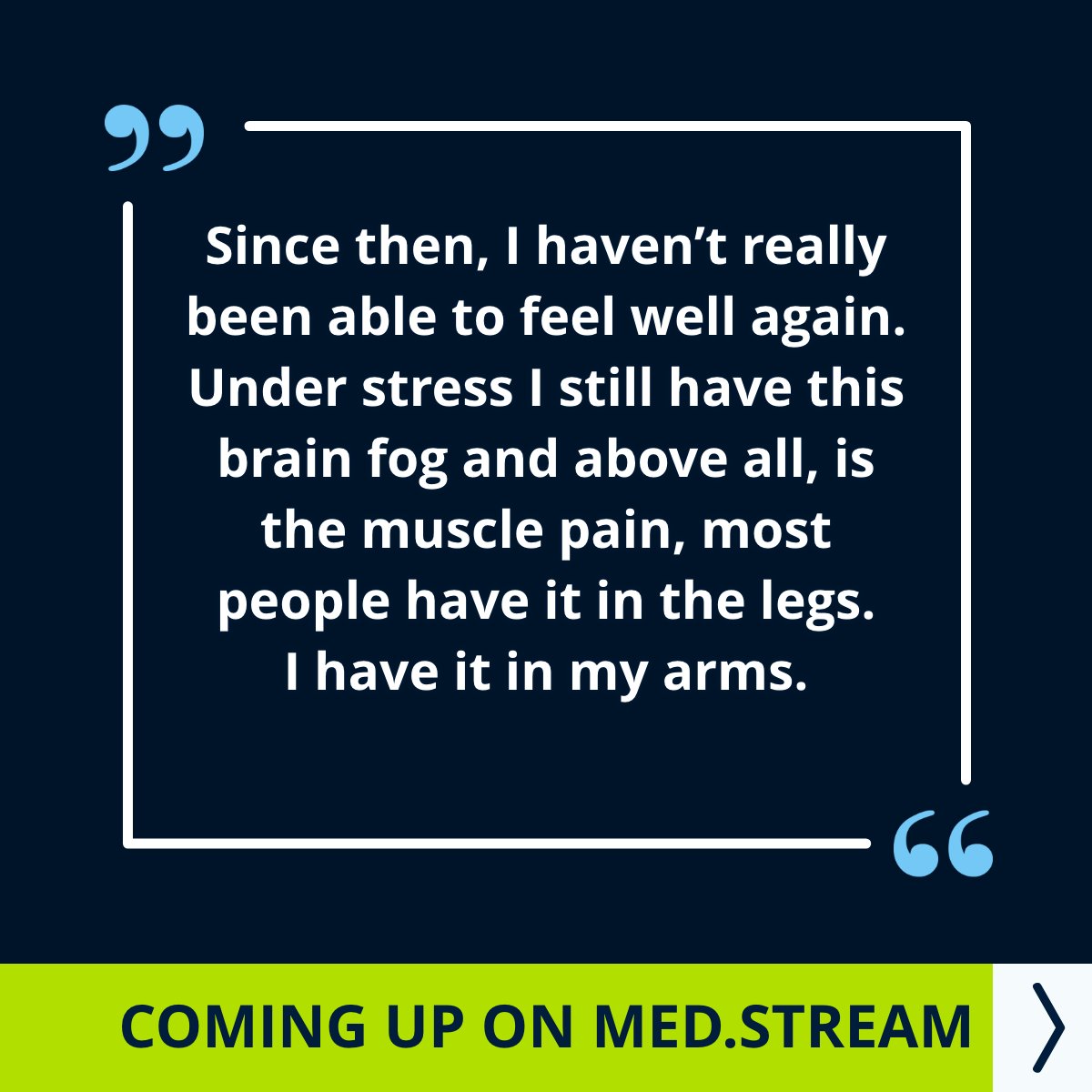 medstream_info's tweet photo. 📌We made it our mission to portray Long-COVID and its complexity by giving Long-COVID patients the chance to share their story - with a special focus on their rehabilitation-journey in specialized facilities. 
➡️ Soon on med. stream
#longcovid #fatigue #fatiguemanagement #rehab https://t.co/s5fDTgywUx