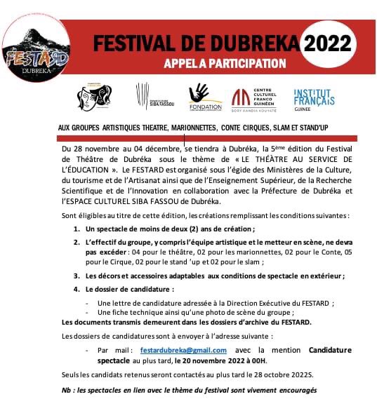 🎭Festival de Théâtre de Dubréka tweet media