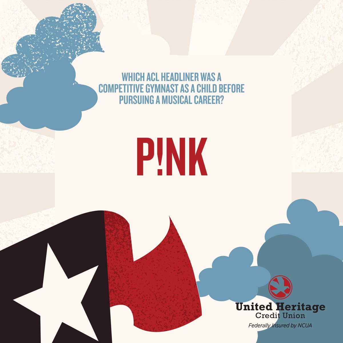 UHCU's tweet photo. Did you get the ACL headliner correct? Get a chance to see P!nk live at ACL. For a chance to win free tickets submit your official entry for today at https://t.co/zgYXrXTG3P Remember to follow us on Facebook, Instagram and Twitter for more trivia! #ACLGiveaway #UHCUGiveaway https://t.co/Ll5aBoCLvf