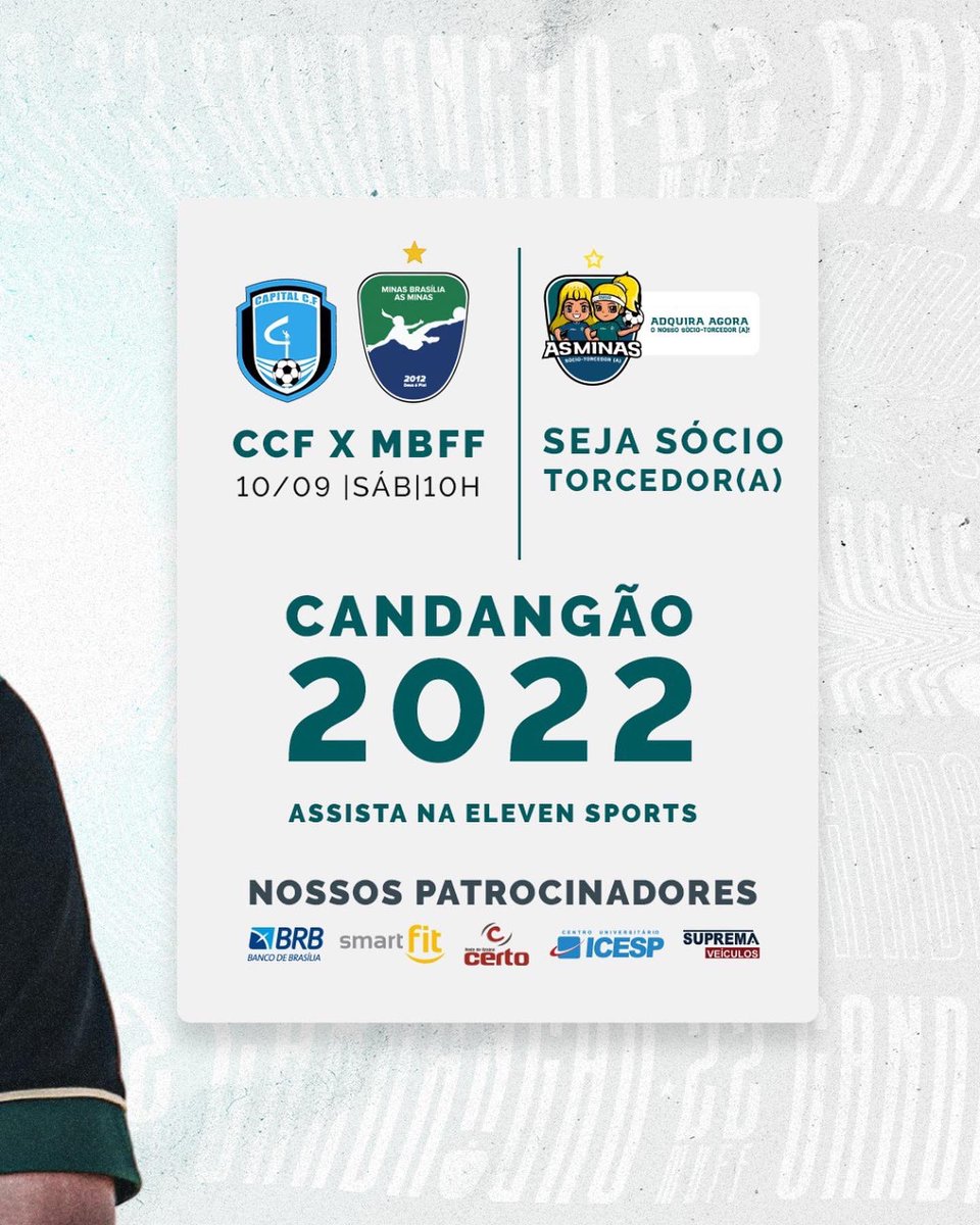 minasbrasiliaff's tweet photo. 🇸🇱2ª Rodada | CANDANGÃO 2022🇸🇱
⚽️ CAP x MIN
🗓Sábado dia 10/09
⏰10:00h
🏟Serejão
📺Transmissão Eleven
✨💚💙🇸🇱
#RespeitaAsMinas #ACasaDaBase https://t.co/PzYVI7ZLAK