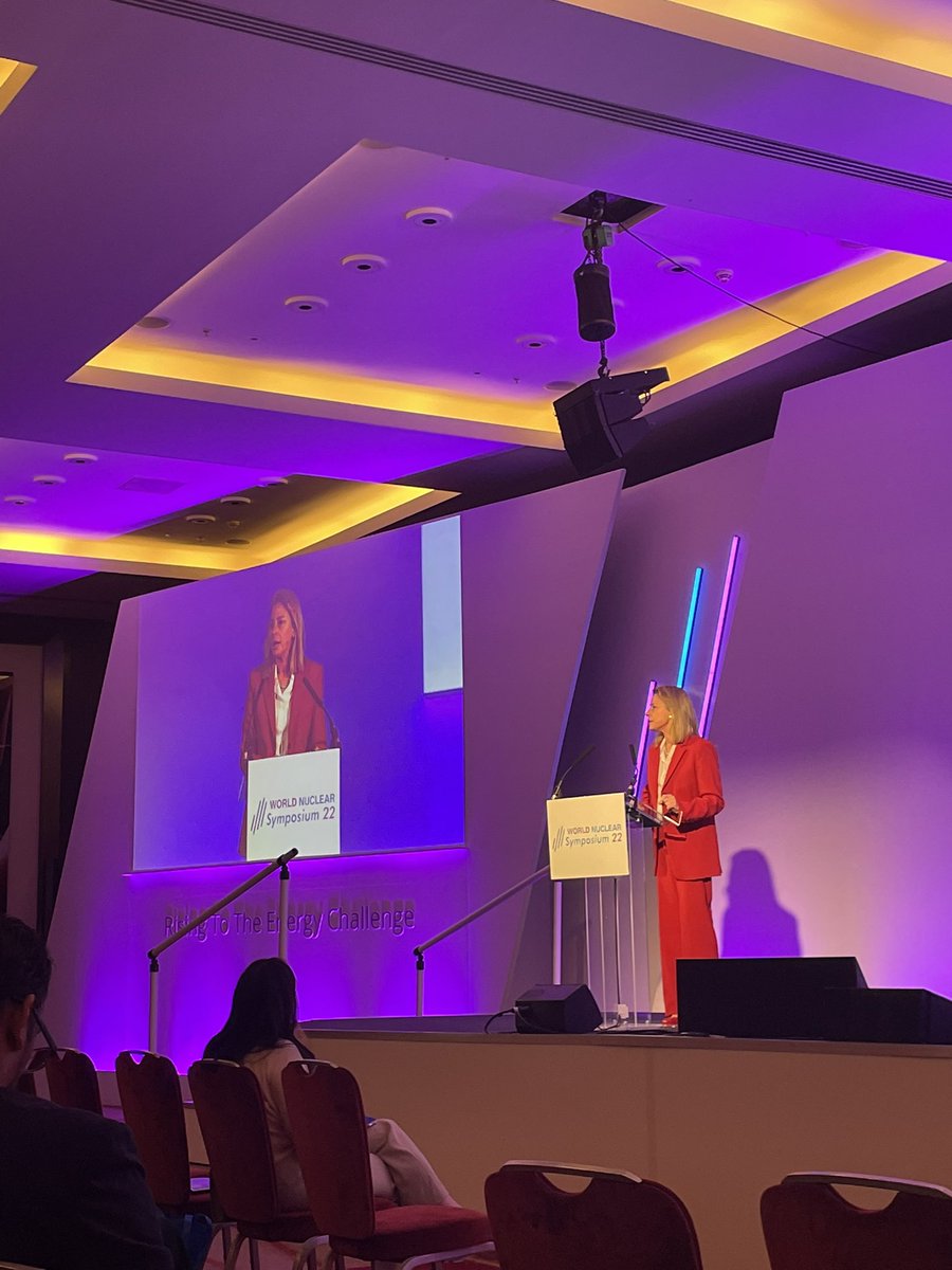 raquelhs25's tweet photo. Closing remarks from WNA, DG Sama Bilbao y León at #nuclearsynpo She emphasized the key role of #nuclear energy for deep decarbonization and the need to be proud on the industry. 

Very exciting discussions this year, look forward to next edition and to #raisetotheenergychallenge https://t.co/eMQkv7D1r5