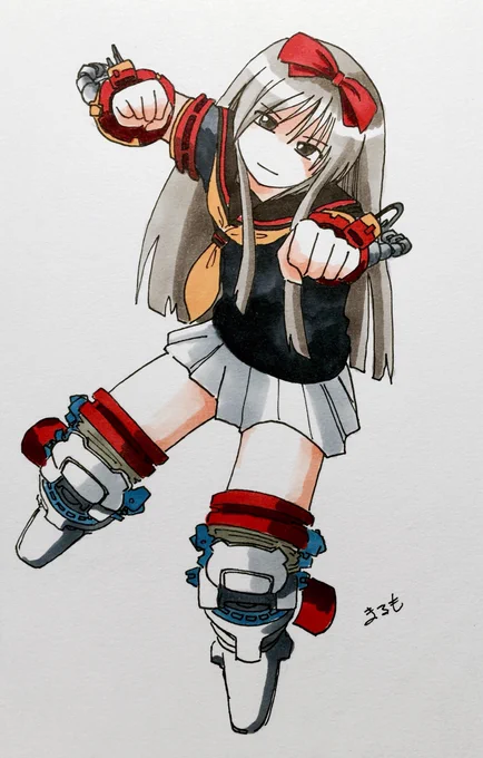 #キャラデザ最初期と現在これは、リメイクしたやつ(=゜ω゜)ノ#きゃぴ 