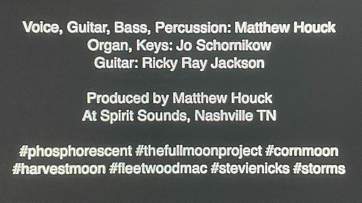 Phosphorescent's tweet photo. The Full Moon Project #9 - Storms
Originally performed by Fleetwood Mac
Listen Here: https://t.co/3gIPl5vatH
Never have I been
A blue, calm sea
I have always
Been a storm
*********
#phosphorescent #thefullmoonproject #cornmoon
#harvestmoon #fleetwoodmac #stevienicks #storms https://t.co/yfD1anLXz9