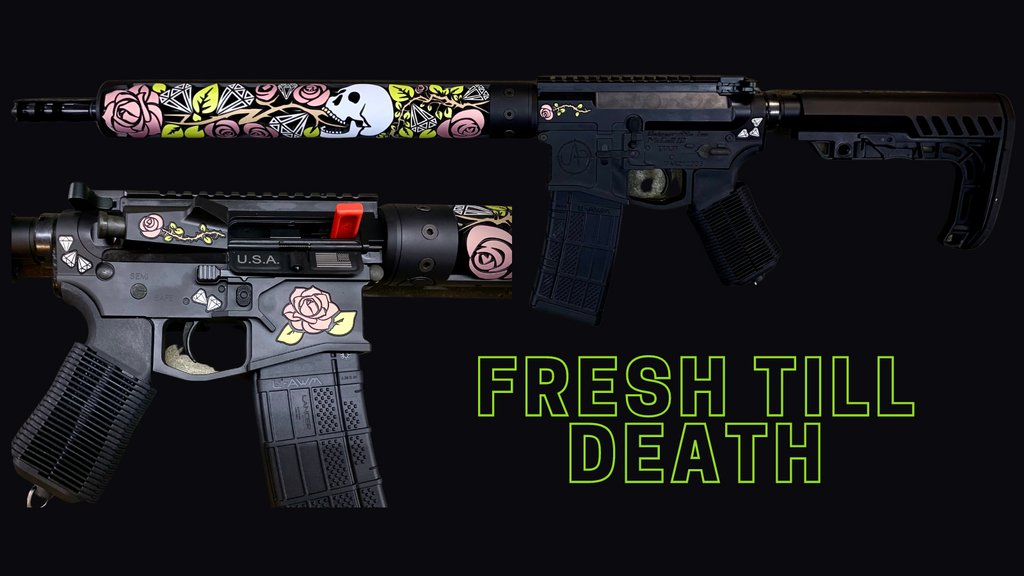 ARS_unique's tweet photo. 🌷🍃Featured Rifle Friday! ☠️🥀

#uniquears #pewpew #2A #customrifle #customhandguard #AR15 #makeityourown #forwhateveryoureinto
#cerakote #cerakoteporn #webuildunique https://t.co/Qi9sG1ew2Q