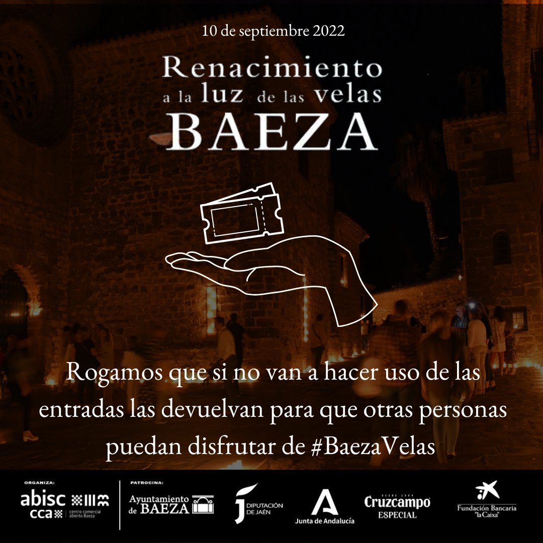 RenacimientoDe's tweet photo. 🔴Rogamos a todas aquellas personas que hayan conseguido invitaciones pero finalmente no puedan asistir devuelvan las entradas a través de la plataforma o se pongan en contacto con la organización para que otras personas puedan beneficiarse de ellas.

🙌🏼¡Gracias!🙌🏼 https://t.co/dcuYBtrPf3