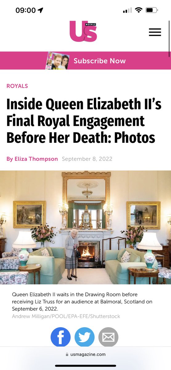MaryFirme's tweet photo. @usweekly Why is Jane Barlow not credited in your coverage for her remarkable last photos of Queen Elizabeth? She was the only pool photographer present. https://t.co/FBCqwhYtW5