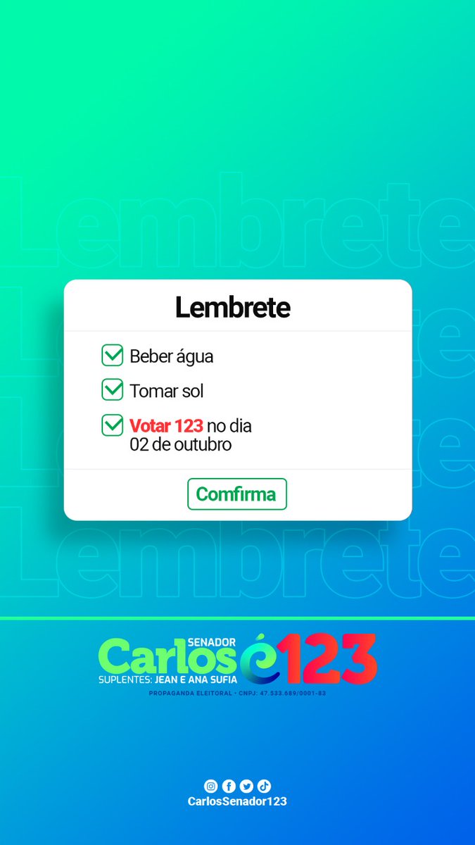 carlose55psd's tweet photo. Pega sua garrafinha com água, coloca seu tênis e uma roupa confortável, cola seu santinho e ativa as notificações para não esquecer, hein?! Dia 02 de outubro é 1️⃣2️⃣3️⃣✅ https://t.co/wMWO9BjP7O