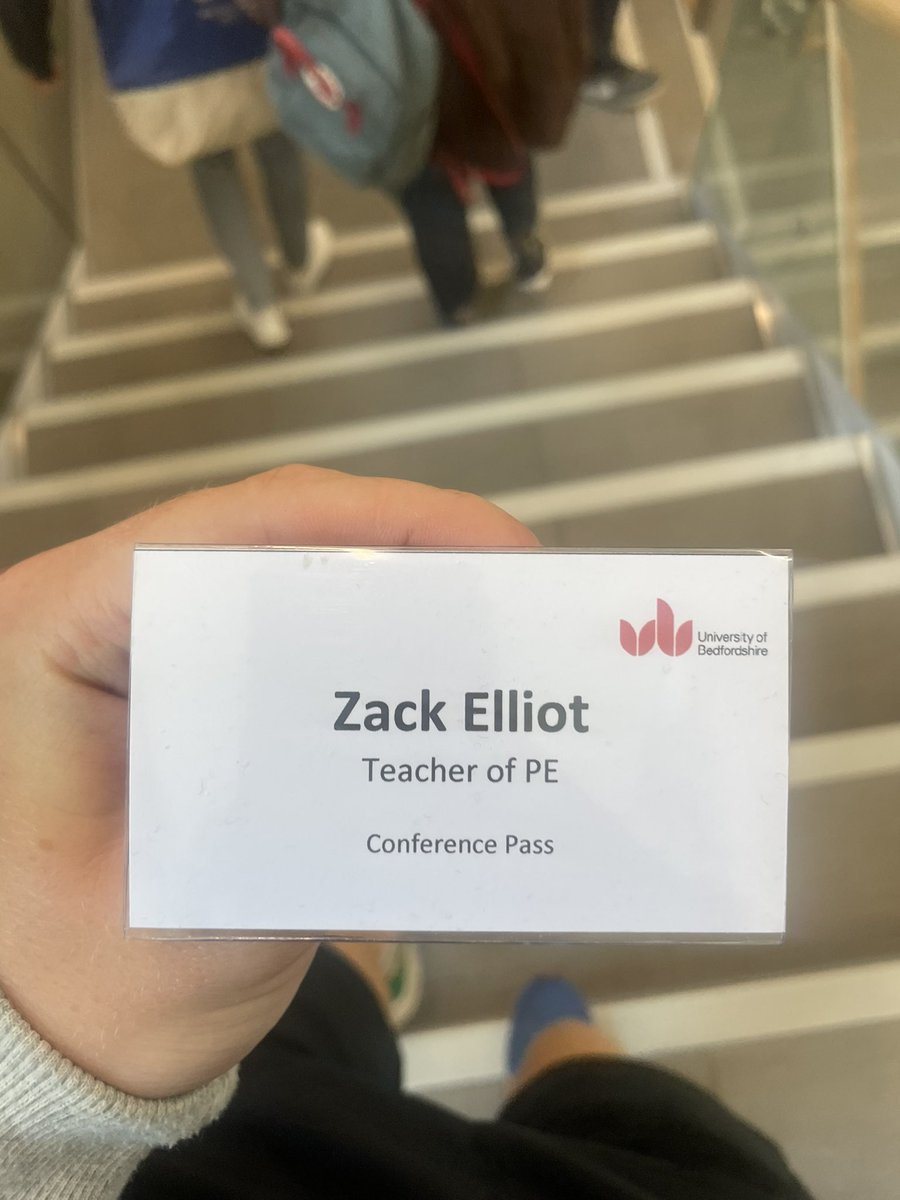 ZakEPhysicalEd's tweet photo. WOW! Fascinating workshops and lectures throughout the week. Highlight today has to be Mr Motivator himself @paulsammonPE giving his knowledge and ideas on keeping students motivated and more importantly engaged! I’ll let them off with the name badge😅 #UOBBMCONF @englishspecial https://t.co/Jt0fYjF6Fl