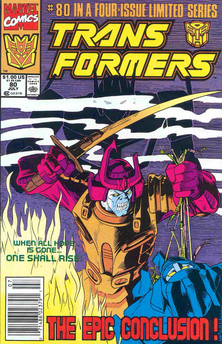 hasbr0mniverse's tweet photo. Hasbroverse Flashback Friday! Marvel Comics Cover Date July 1991 - Storylines/Events: The Final Issue Of The Transformers #80 In A Four Issue Series #marveltransformers https://t.co/qsS6Sgdare