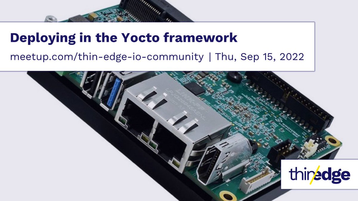 Yocto is fast becoming the way to simply deploy embedded Linux. Learn how thin-edge.io can be deployed in the Yocto framework at the next community meetup on 15 Sep.
Register now! lnkd.in/d3RCnUA4
#yocto #linux #iot #embedded #edge #opensource