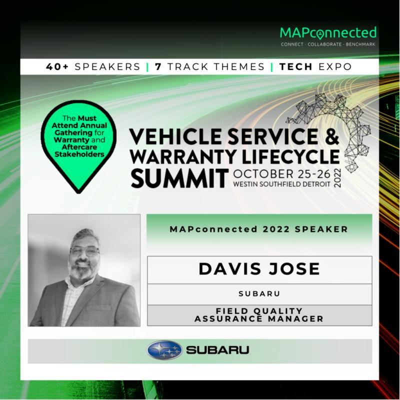 Subaru of America is Enhancing Retailer Engagement in Quality Assurance Process Today is last day for discounted rates! 
mapconnected.com/meet-davis-jos…