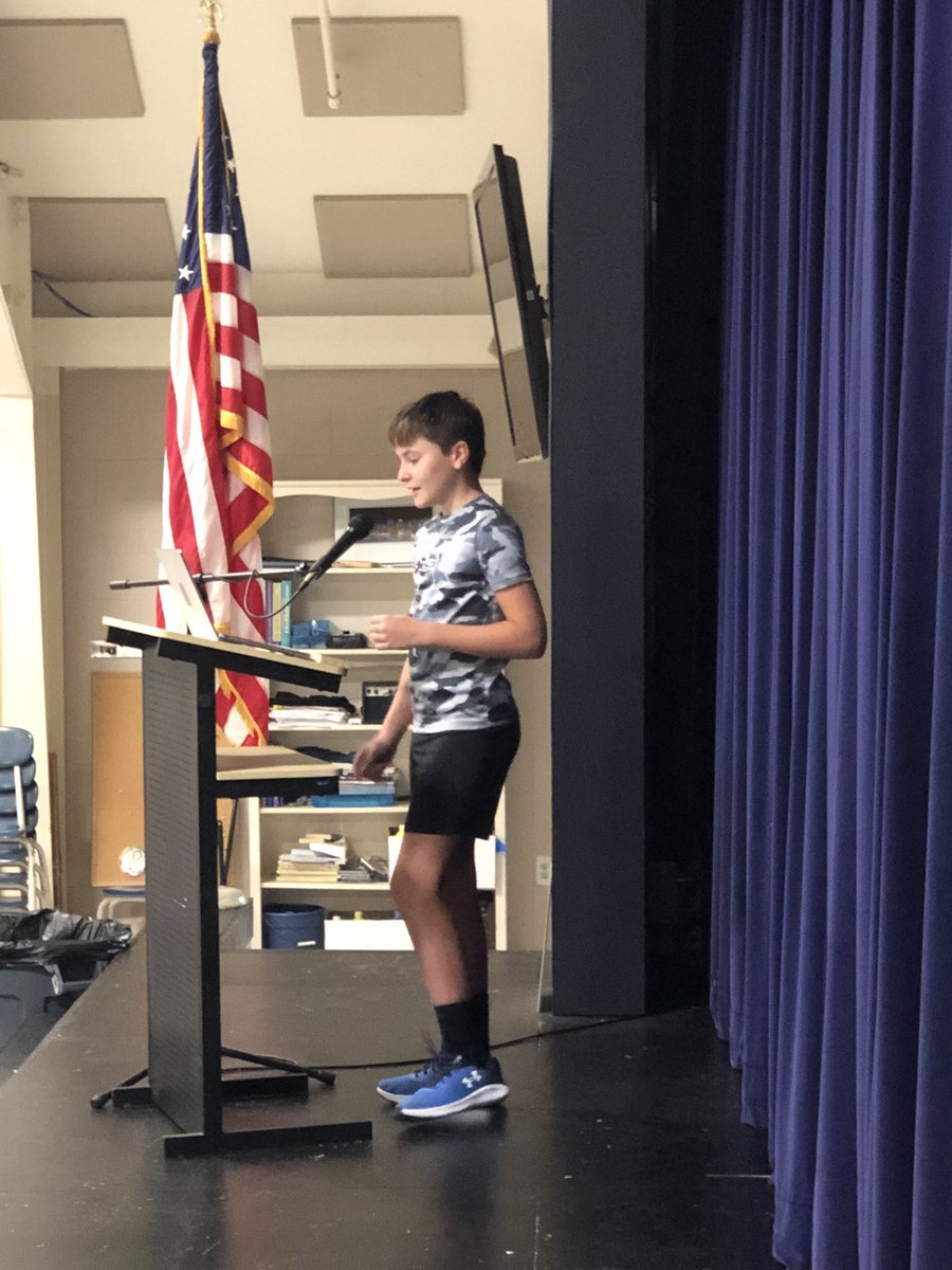 WCDS_Middle's tweet photo. Student government class representative speeches were a hit! #WCDSMiddleSchool https://t.co/9xMxzx4987