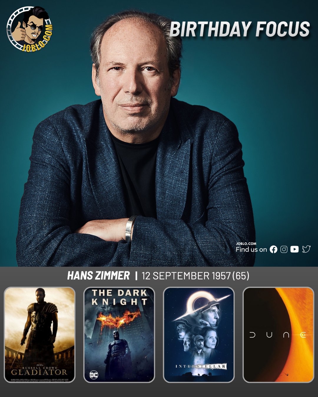 Happy birthday Hans Zimmer!  