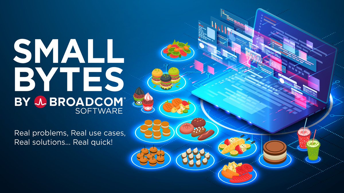 BroadcomAIOps's tweet photo. Introducing #SmallBytes by @BroadcomSW! Got 15-mins to learn how to solve real #networkmonitoring use cases....real quick? Register today!! @AppNeta https://t.co/2VSush8Ojg https://t.co/ew8P1BTBvI
