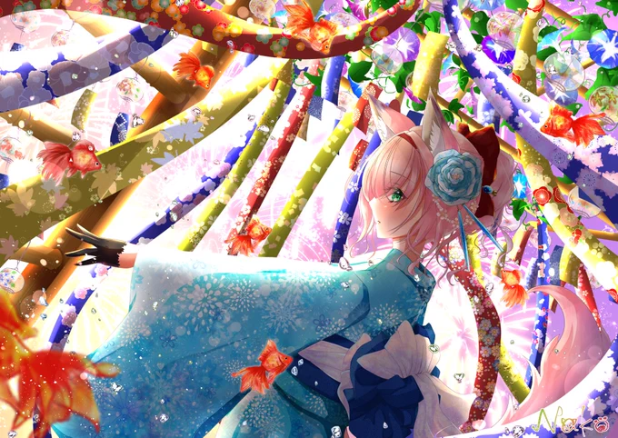#カラフルな作品を見せてほしいです和柄やお花で色んな色を詰め込むのが大好きです 