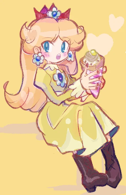 #PrincessDaisy #デイジー姫 #superMario #らくがき #イラスト #秋 マロンクレープオータムだ!。 