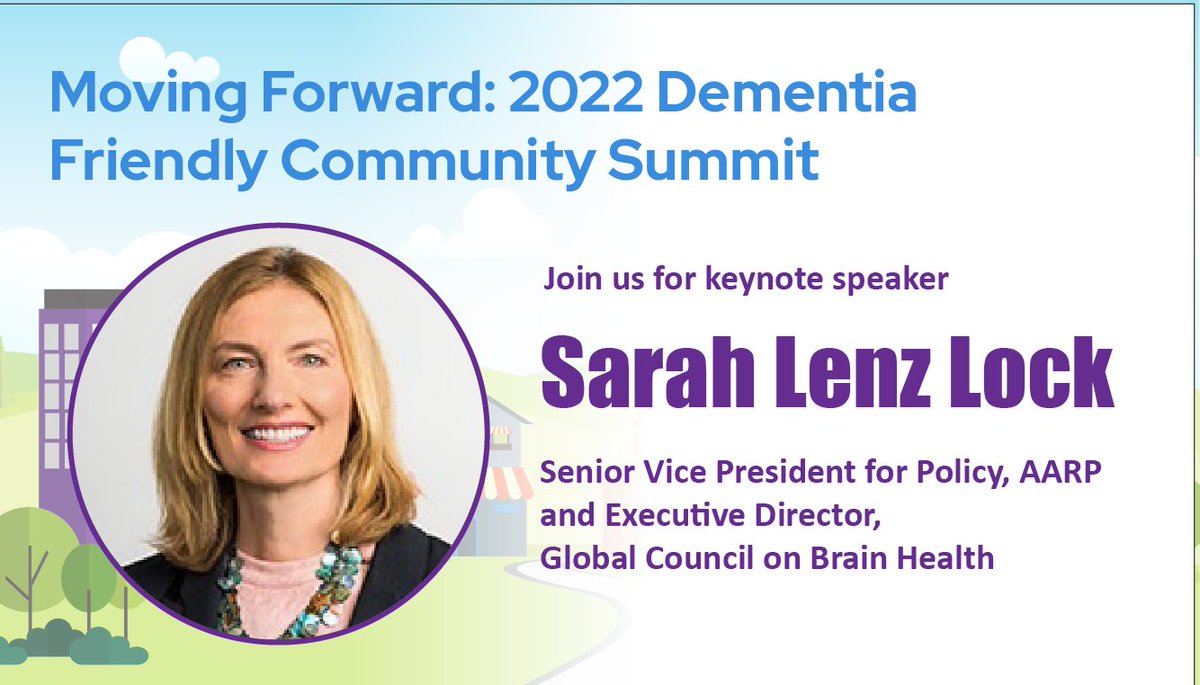 actonalz's tweet photo. Register today for the Dementia Friendly Community Summit on September 29, 9:00 to 3:30. We are excited to have Sarah Lenz Lock with @AARP and the Global Council on Brain Health  as our keynote speaker. @aarpmn https://t.co/eCoODStbzT https://t.co/vROqekKLNE