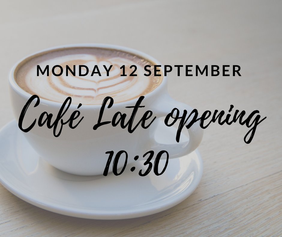 Due to staff training, Jersey Pearl Café will open at the later time of 10:30am on Monday September 12th.