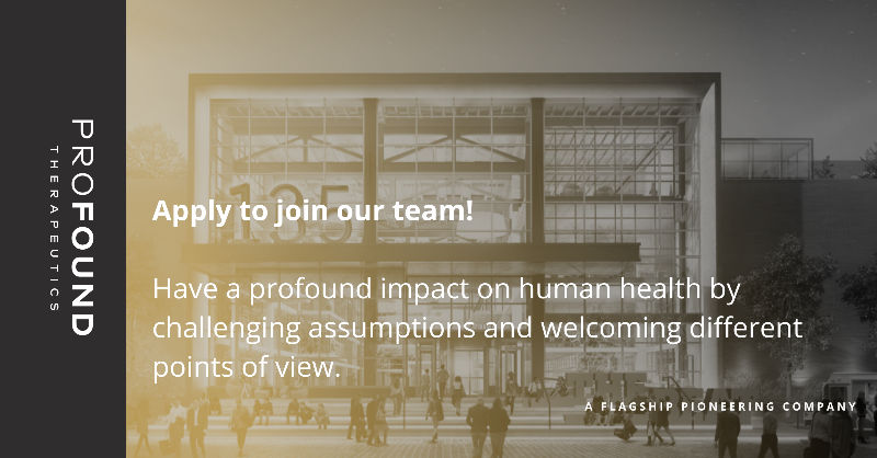 ProFoundTx's tweet photo. Illuminate the expanded #humanproteome with us! #BeProFound #NowHiring
We challenge assumptions & welcome different points of view as we aspire to make a profound impact on #humanhealth. #biotechjobs #STEMcareer #NowHiring #FlagshipFounded