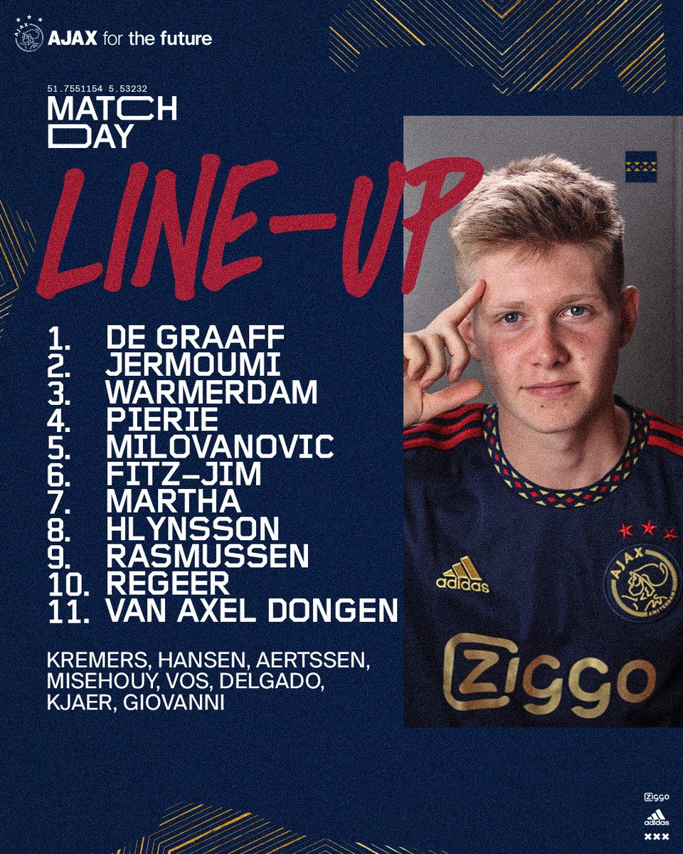 anitaoow's tweet photo. AFCAjax: Team news β’ #JongAjax π
π TOP Oss
βοΈ 20:00 hrs
#ossjaj https://t.co/W3yZeh93YQ