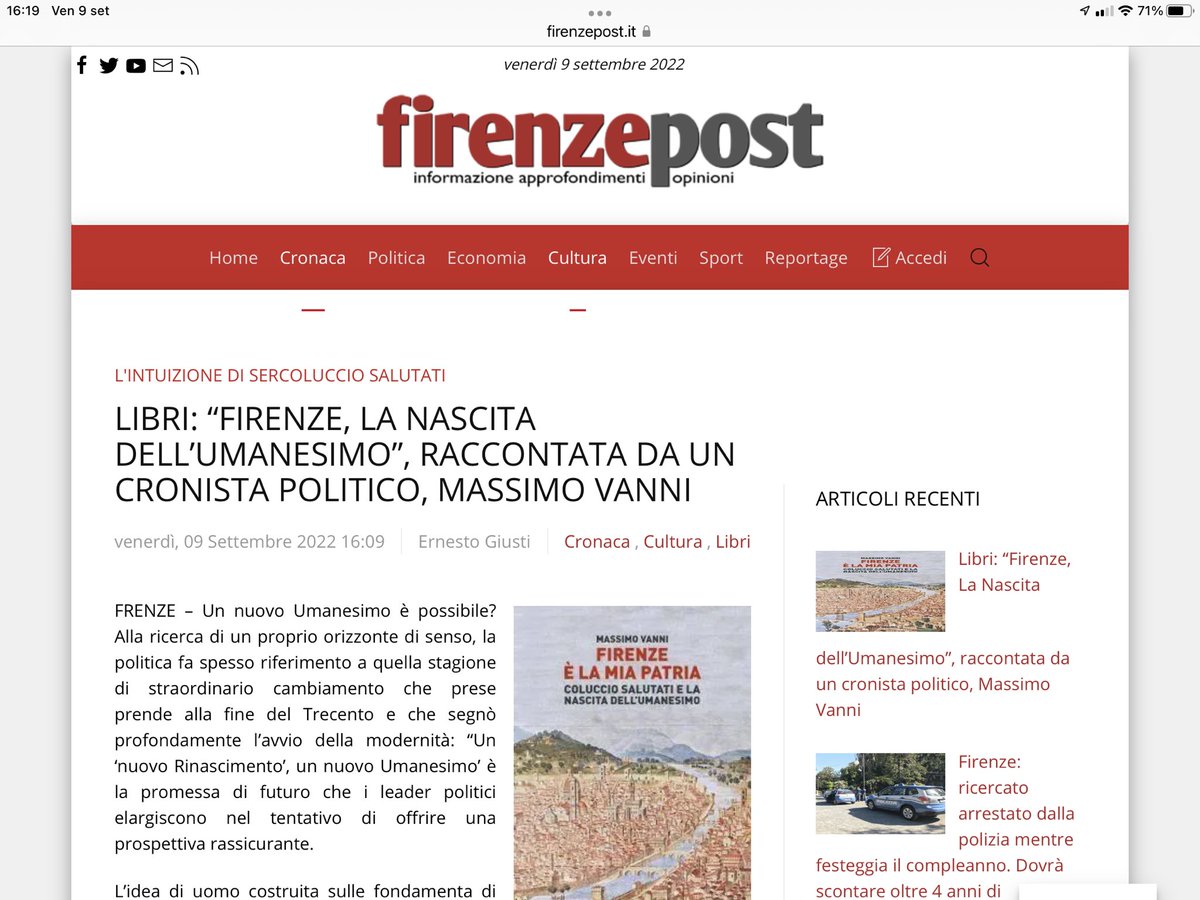 vanni_massimo's tweet photo. Grazie a Firenze Post! https://t.co/qjZEBo56zt