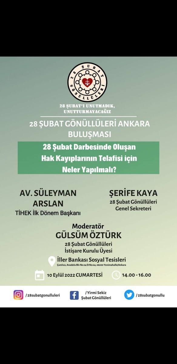 28 Şubat Hakların İadesi Platformu (@28subathakihlgp) on Twitter photo 
