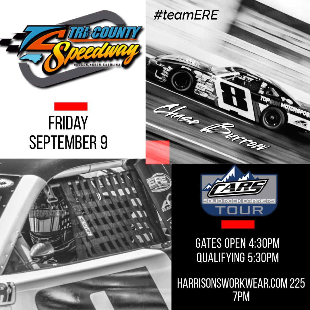 ChaseBurrow00's tweet photo. ๐ฅ๐ฎ๐ฐ๐ฒ ๐๐ฎ๐!
@CARSTour | @racetrico | #teamERE https://t.co/0KaeYIEZLt