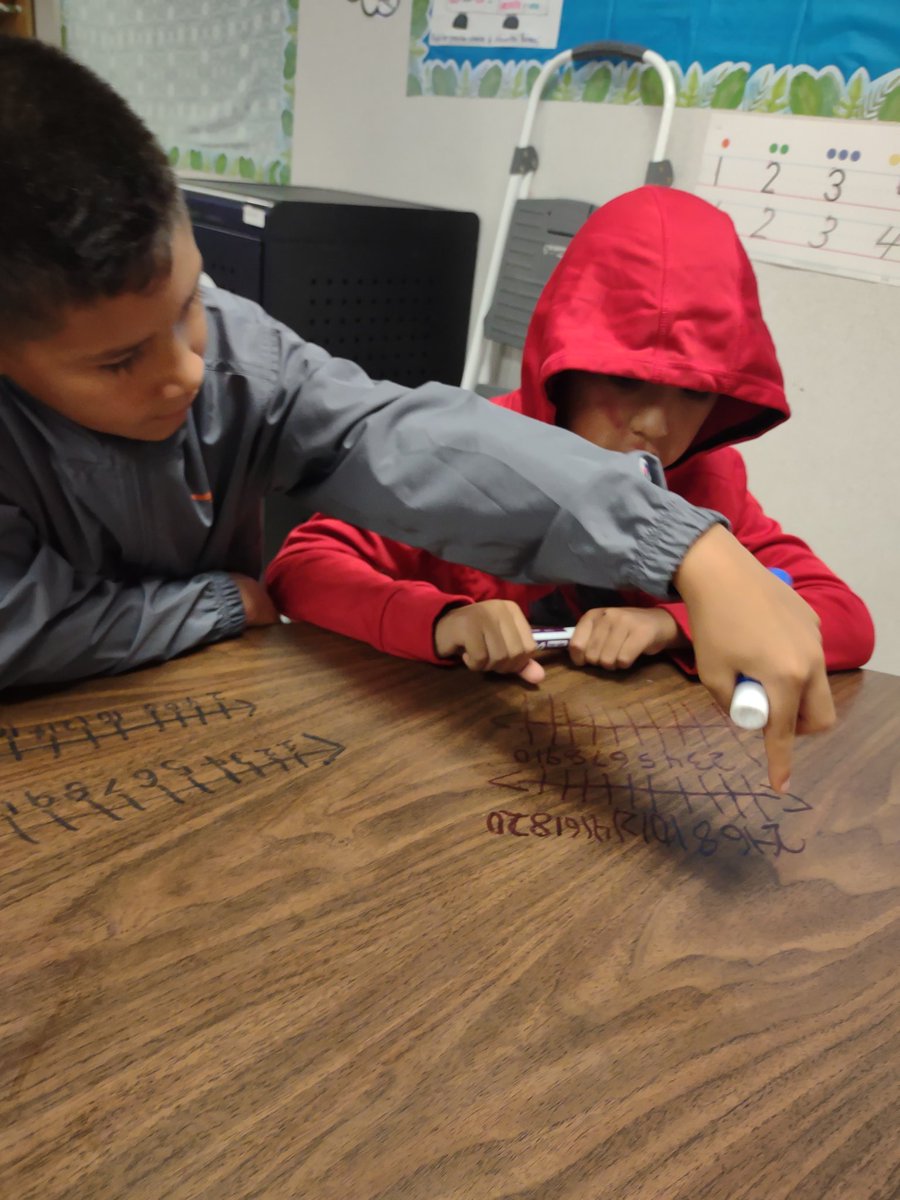 They applied their knowledge about number lines to create one of their own and explained to a partner the steps they took. #LoveMyLISD #NavProud