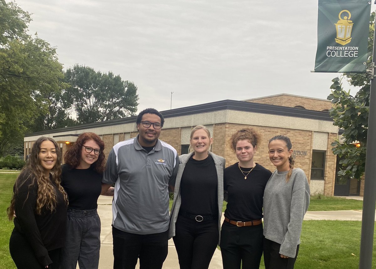 Your 22-23 PC Admissions Team!! L-R Celia, India, Richie, Annika, Amy, Talia. #TheWorldNeedsMoreSaints