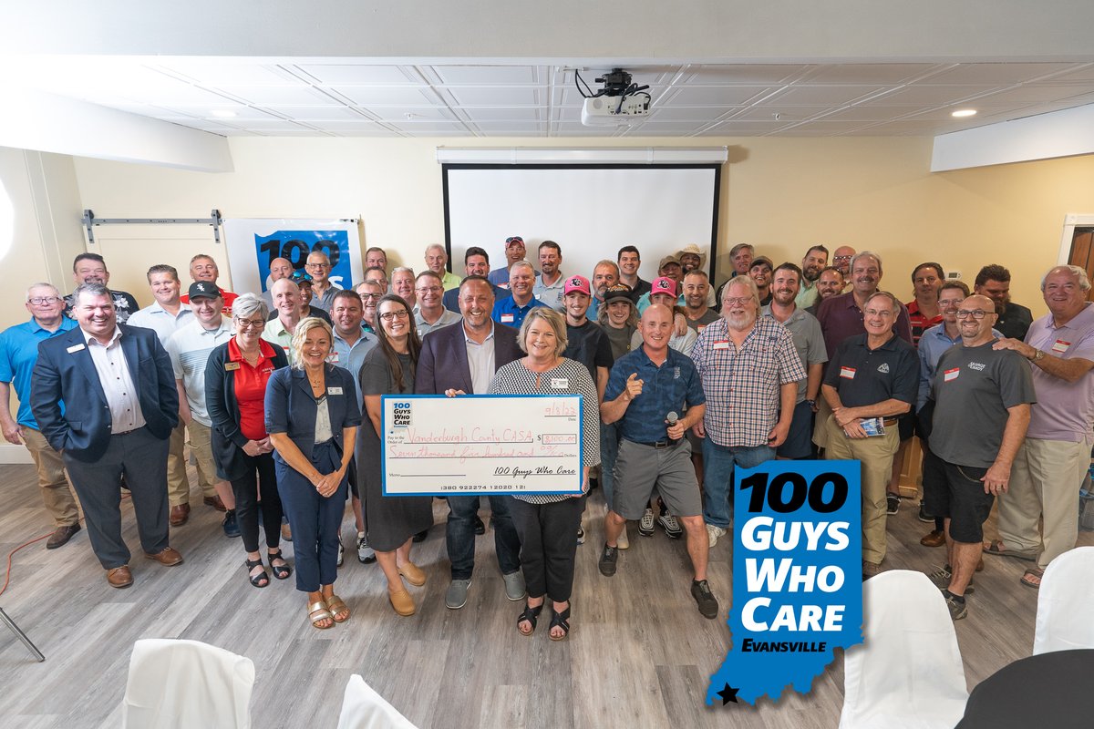 What an amazing night we had with <a href="/100guysevv/">100 Guys Who Care - Evansville</a>! We are so honored to have been chosen to share our mission with a room full of people who are making a difference in our community. Thank you for helping us further our mission and advocate for more children in Vanderburgh County!