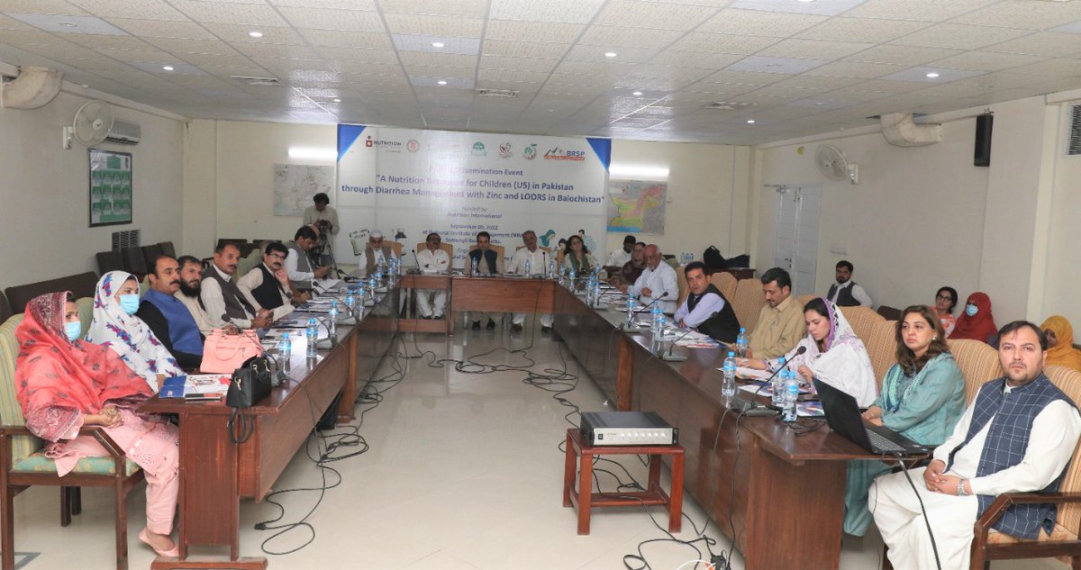 BRSP_Pakistan's tweet photo. BRSP with the fin support of @NutritionIntl organized a project dissemination event where GM BRSP presented the achievements, challenges, and best practices under the project "A Nutrition Response for Children (U5) in Pak through Diarrhea Mgmt with Zinc and LOORS in Balochistan" https://t.co/rWYwRnES2B