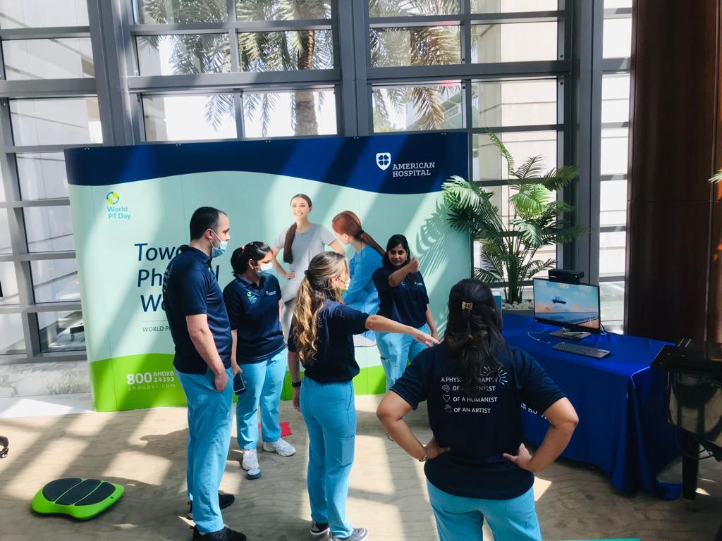 MindMazeTx's tweet photo. To celebrate #WorldPTDay, our team got the chance to showcase #MindMotionGO at the American Hospital in Dubai. In seeing the success of their demonstrations at this showcase, we're reminded of how grateful we are to share our technology and vision with the world. #Scientechnic https://t.co/5LysxBazsq