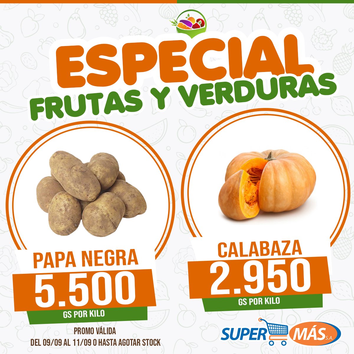 supermas_py's tweet photo. 🍎🍌OFERTA ESPECIAL DE FRUTAS Y VERDURAS🍊🍐
Aprovecha estas ofertas y llena tu carrito 🛒
‼TE ESPERAMOS, abrimos hasta las 20:00 hs‼
.
.
#SuperMas #SuperMasPy #tedamaspormenos #frutasyverduras #ofertasdefrutas #ofertasdeverduras https://t.co/UrcfPFETJR