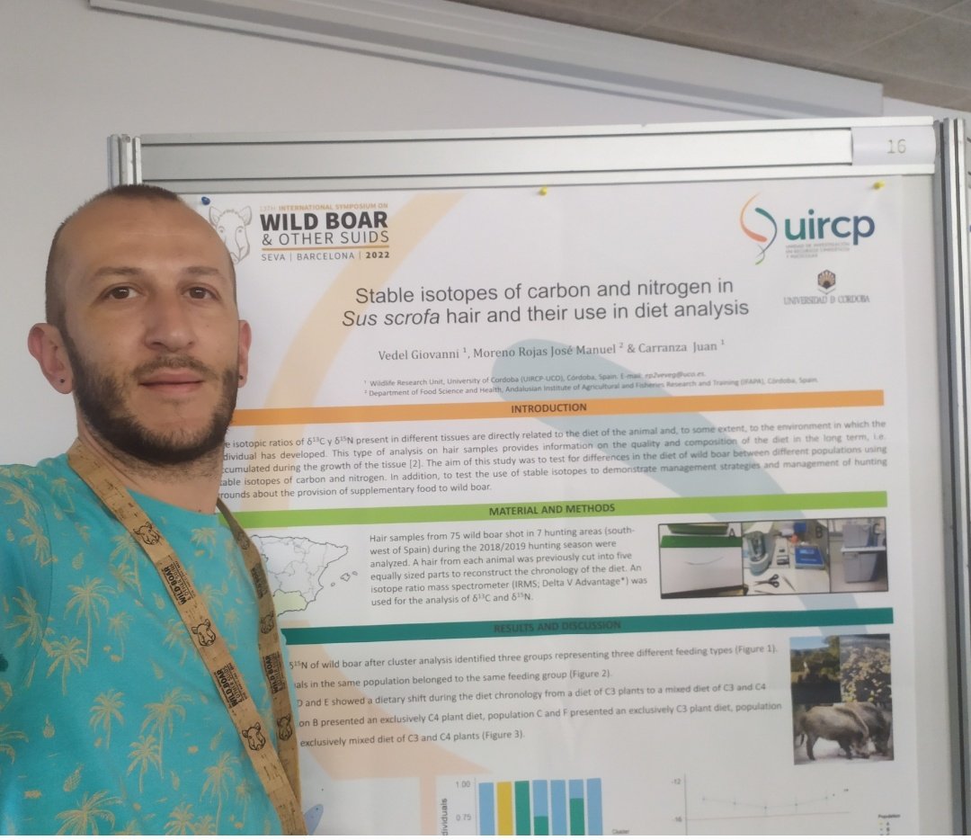 I'm so happy to have received the award for best poster in #WildBoarSymposium2022
Thanks to the <a href="/WildBoar2022/">International Symposium on Wild Boar & other Suids</a> organisation and all participants.
Thanks also to my team <a href="/UiRCP/">UIRCP</a> and <a href="/MorenoRojas_JM/">Jose Manuel Moreno Rojas</a> for making this work so successful.
See you at #WildBoarSymposium2024
🐗🐗🐗🐗🐗🐗🐗