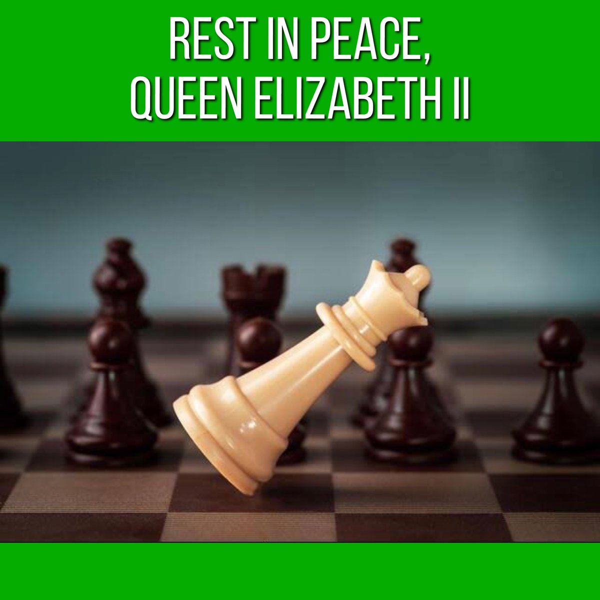 PonyUpFun's tweet photo. “If life is a game of chess, what is the equivalent of losing your queen?”
.
.
.
.
#chess #chessgame #chessboard #chessqueen #queen #ripqueenelizabeth #ripqueen #elizabeththesecond #queenelizabeth #chessquotes https://t.co/T24xnoXrH8