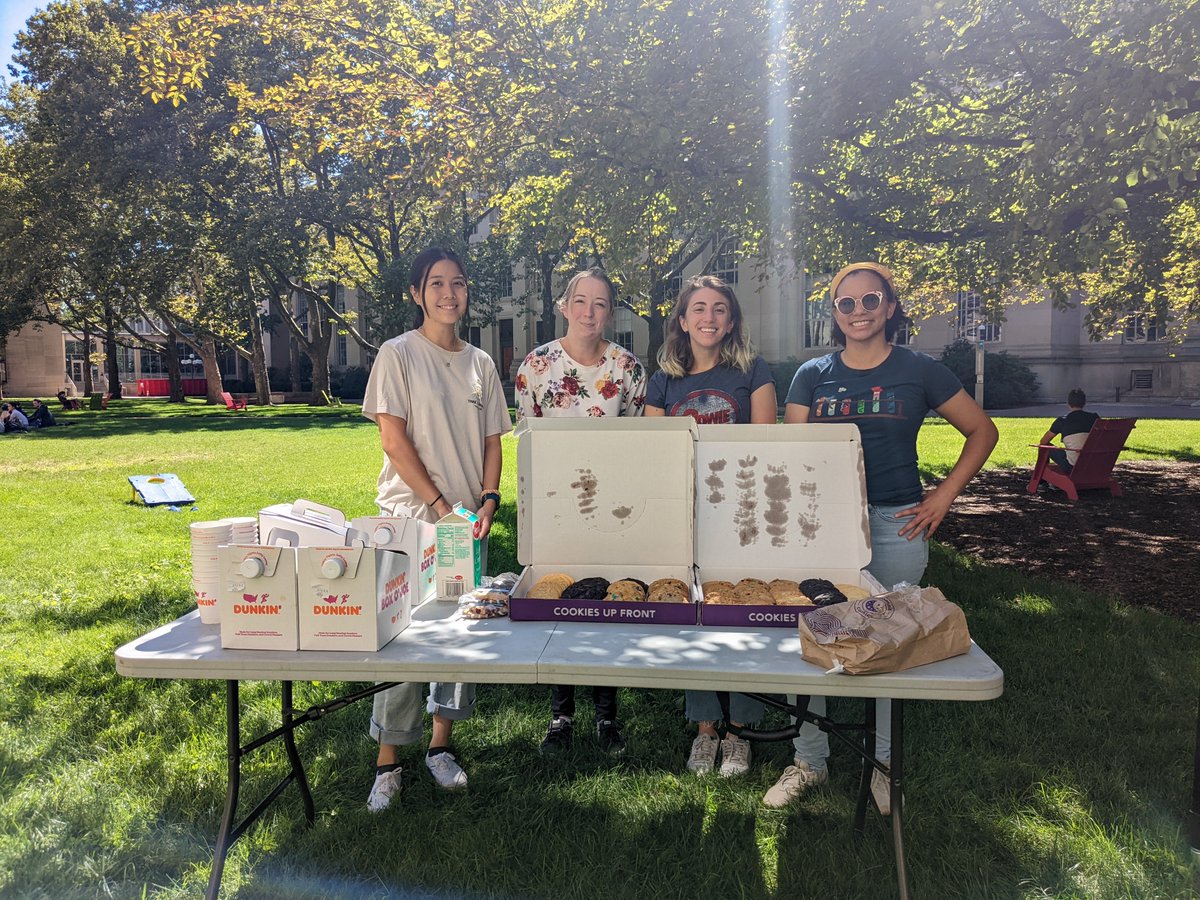 The WIC+ exec board was super excited to welcome the new chemistry first years yesterday at our cookies, coffee, and cornhole study break! We enjoyed meeting the new first years and were excited to hear about how their first week of grad school has went!