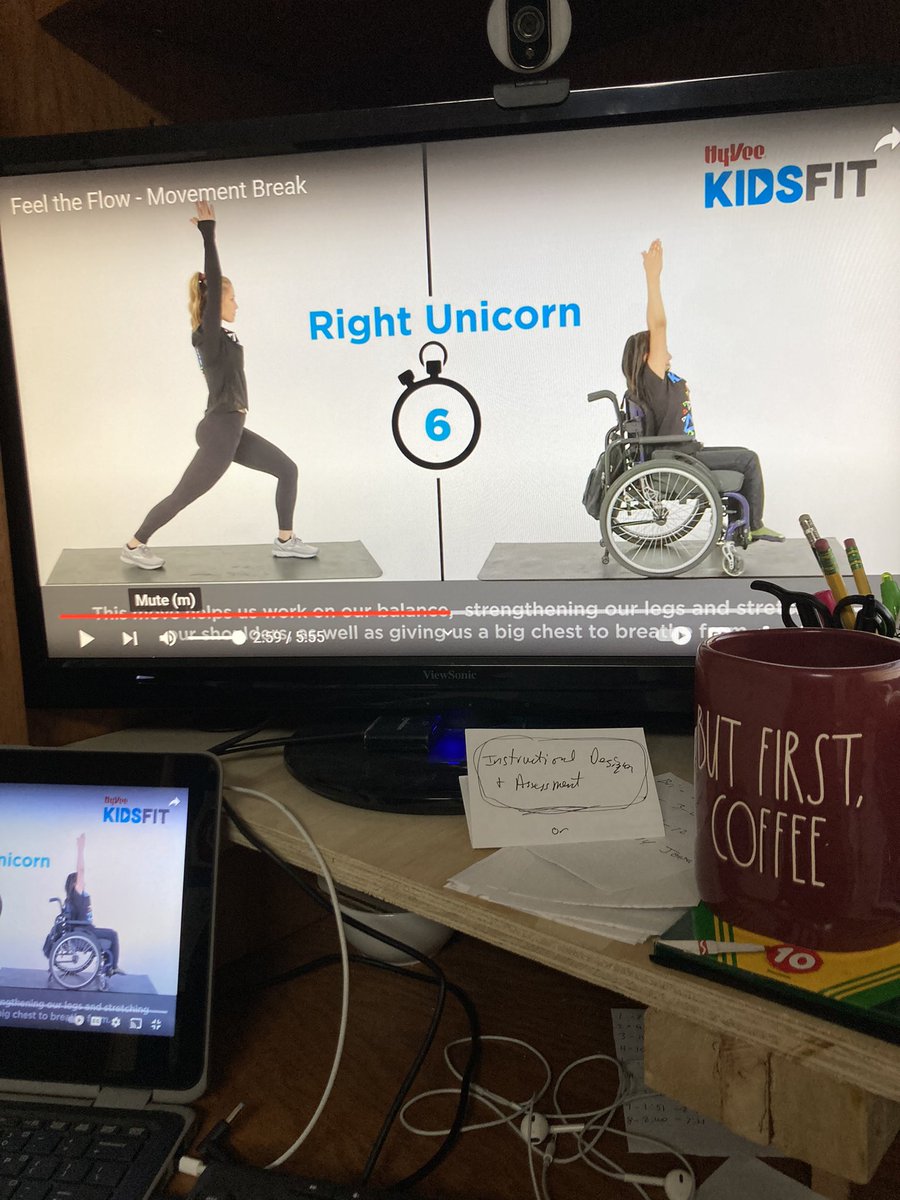 exercys's tweet photo. @HyVeeKidsFit Used this great video as part of my Adapted PE class today. Allowing choice of movements based on ability. Gotta stretch!! #physed #virtualphysed https://t.co/JTlIlSBi2b