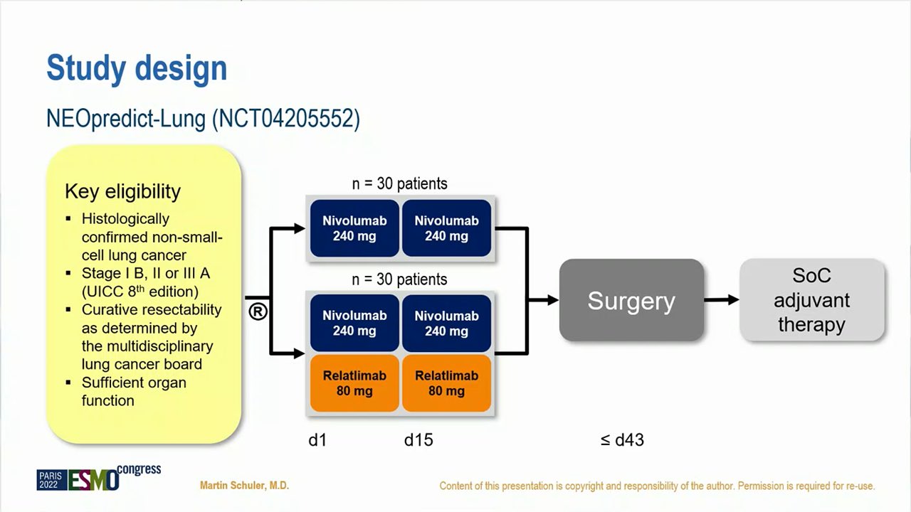 Neoadjuvant nivolumab combination treatment in resectable non small